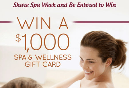 Win a $1,000 Spa and Wellness Gift Card from Spa Week
