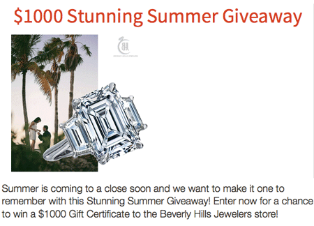 Win $1,000 Gift Card to Beverly Hills Jewelers