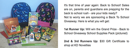 Win a Back to School Giveaway Supply Pack
