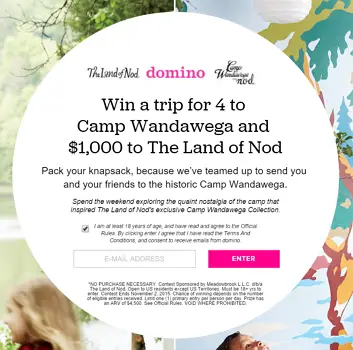 Win a Trip to Camp Wandawega + $1000