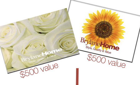 Win 1 of 2 $500 BrylaneHome Gift Cards