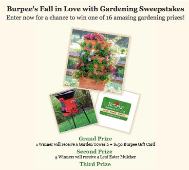Win Amazing Garden Prizes from Burpee
