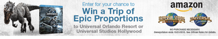 Win a Trip for Four to Universal Orlando Resort or Universal Studios Hollywood
