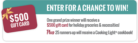 Win a $500 Grocery Gift Card from Cooking Light