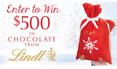 Win $500 Lindt Chocolate Holiday Sacks