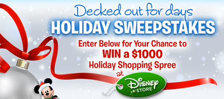 Win a $1,000 Shopping Spree at DisneyStore.com