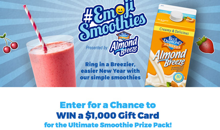 Win $1,000 Gift Card and Smoothie Essentials from Almond Breeze