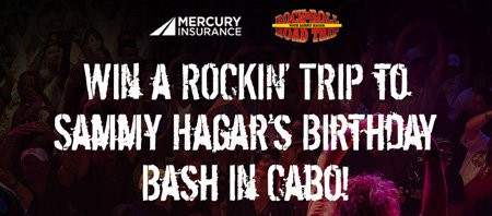 Win Trip to Sammy Hagar’s Bday in Cabo San Lucas