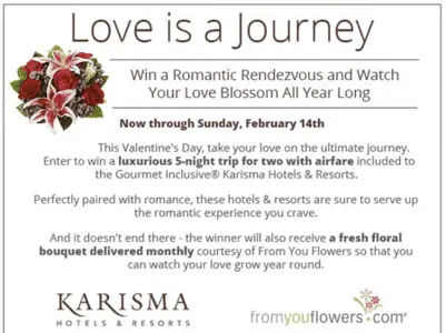 Win a Trip for 2 to a Karisma Hotels Resort in Playa del Carmen