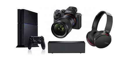 Win Sony Wireless Speaker, PlayStation 4, and Alpha 7RII