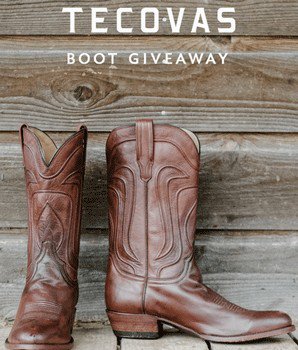 Win over $1,000 in Tecovas Boots Prizes