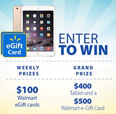 Win A Tablet & Walmart e-Gift Card