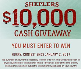 Sheplers: Win $10,000 Cash