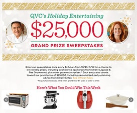 QVC: Win $25,000 + Emeril & Ree Advice