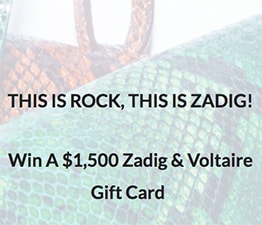 Win a $1,500 Zadig & Voltaire Gift Card