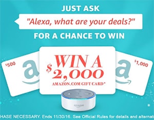 Win a $2,000 Amazon Gift Card