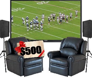 Win a 70” 4K HDTV, Leather Recliners & More
