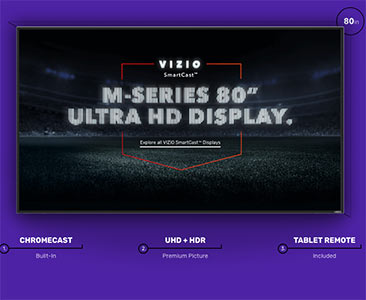 Win an 80” Vizio UHD TV