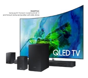 Win a 65" Samsung Curved QLED 4K TV
