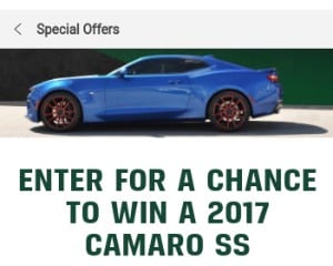 Win a 2017 Camaro SS
