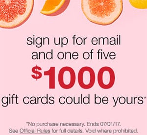 Win 1 of 5 $1,000 T.J.Maxx Gift Card