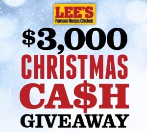 Lee’s Chicken: Win $3,000