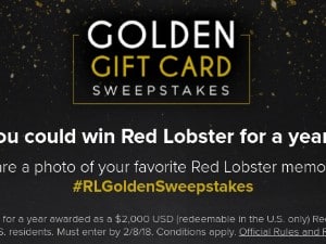 Win a $2K Red Lobster Gift Card