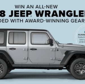 Win a 2018 Jeep Wrangler