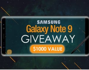 Win a Samsung Galaxy Note 9