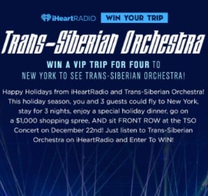 Win a VIP Trip to see Trans-Siberian Ochestra