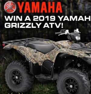 Win a 2019 Yamaha Grizzly ATV