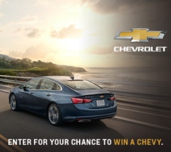 Win a new Chevy Vehicle valued up to $45K