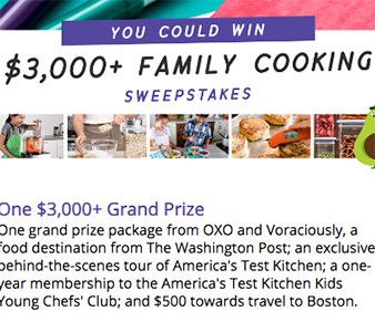 Win a $3K Family Cooking Prize Package