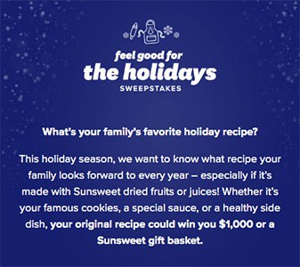 Win $1,000 or a Sunsweet Gift Basket