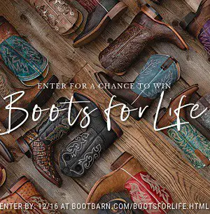 Win Boots for Life from Boot Barn