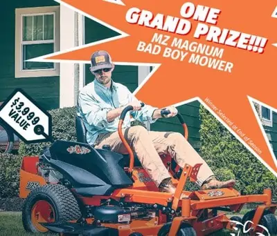 Win a Bad Boy Mower from Major League Fishing