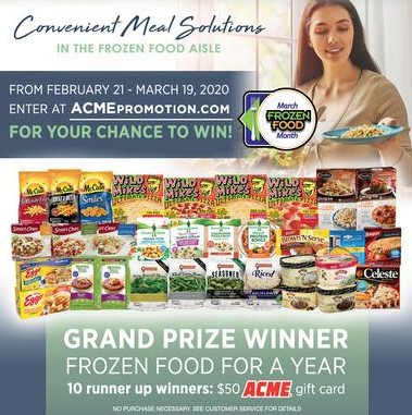 Win a Year of Frozen Food from ACME Markets