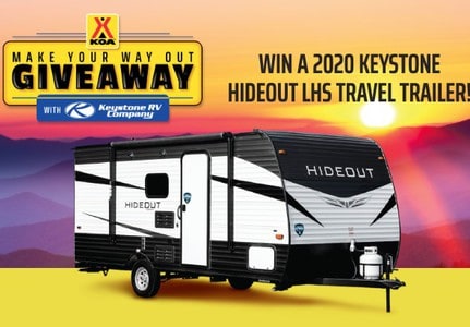 Win a Keystone Hideout Travel Trailer from KOA