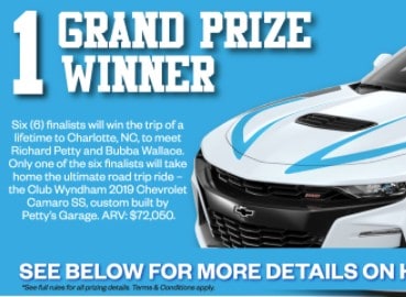 Win a Chevy Camaro SS from Pettys Garage