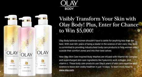 Win $5K + Olay Products from The Real