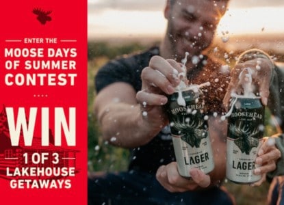 Win 1 of 3 Lakehouse Getaways from Moosehead Breweries