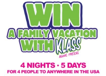 Win a Family Vacation Anywhere in the USA from KLASS