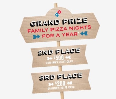 Win Pizza for a Year from Domino's