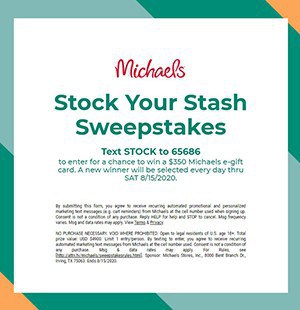 Win a $350 Michaels Gift Card