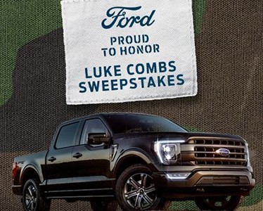 Win a 2021 Ford F-150 Truck + Luke Combs Tickets