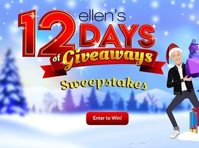 Win a Trip to Ellen’s 12 Days Of Giveaways