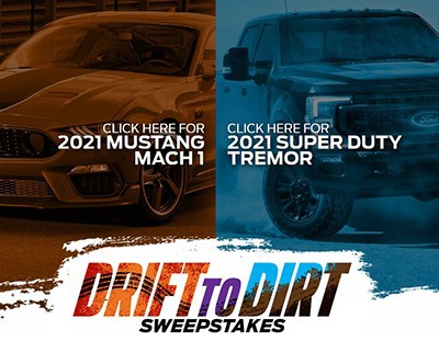 Win a 2021 Ford Mustang or 2021 Ford Super Duty