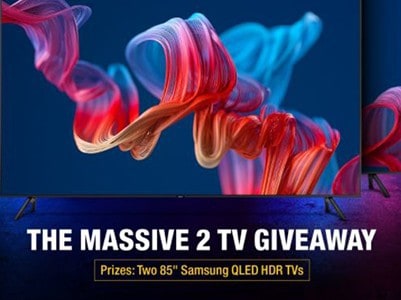 Win Two 85" Samsung QLED TVs