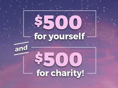 Win $500 For You & $500 For Charity