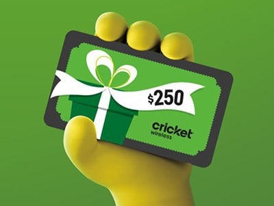 Win a $250 VISA Gift Card from Cricket Wireless